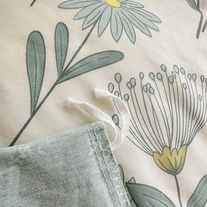 91家纺网 家纺一手货源 找家纺 卡普二店 2024新款爆款加厚卡通小清新全棉纯棉学生宿舍三件套床笠隔天可拿 蓝风铃