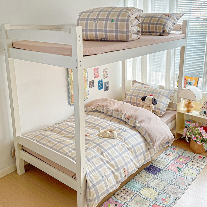 91家纺网 家纺一手货源 找家纺 卡普 2025新款爆款加厚卡通小清新全棉纯棉学生宿舍三件套床笠隔天可拿小汽车