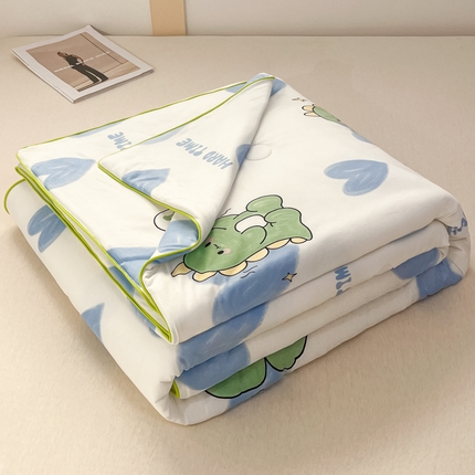 91家纺网 家纺一手货源 找家纺 （总）龙图家纺 2025新款A类母婴针织棉夏被印花卡通婴幼夏凉被空调被
