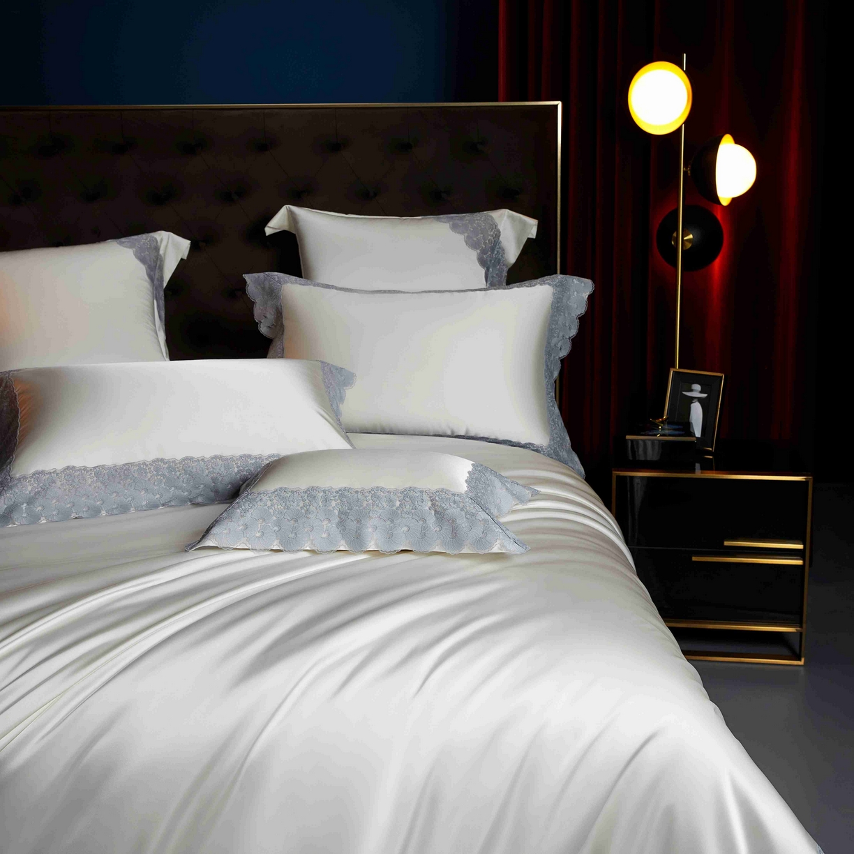 91家纺网 家纺一手货源 找家纺 （总）缔缦 2025新款高端居家轻奢系列AB版真丝棉长绒棉四件套