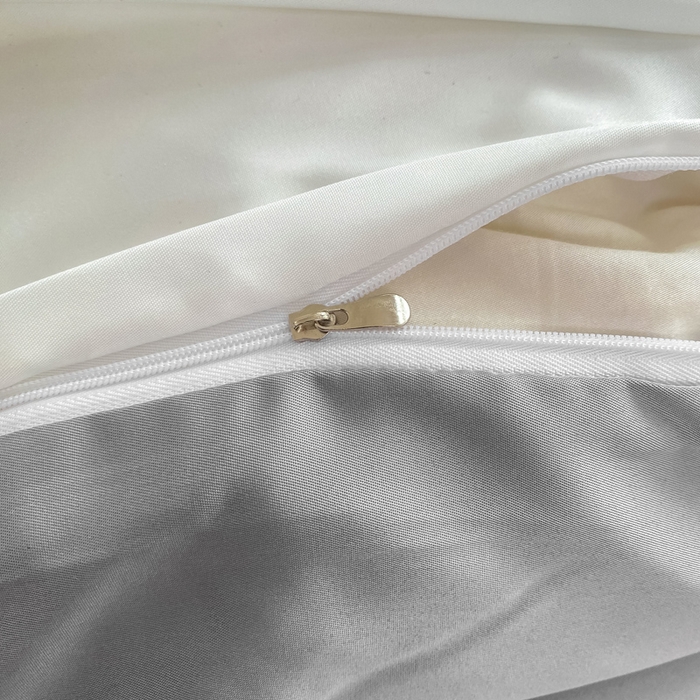 91家纺网 家纺一手货源 找家纺 乐沐家纺 2024新款夏季水洗冰丝四件套水洗真丝纯色双拼单被套-风格二 魔法灰白