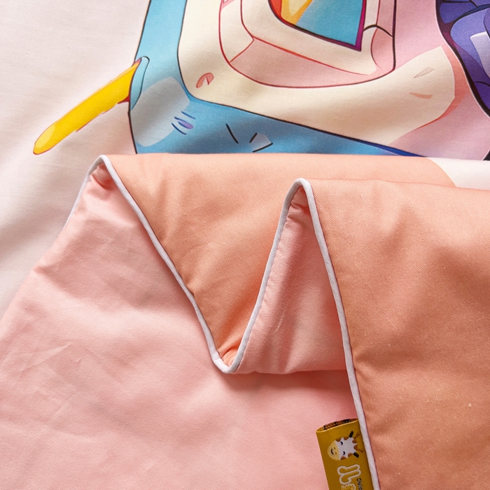 91家纺网 家纺一手货源 找家纺 梵赫 2025新款卡通全棉A类夹棉两用幼儿园儿童夏被被套 机器萌宝