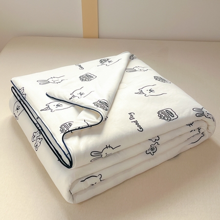 91家纺网 家纺一手货源 找家纺 （总）龙图家纺 2025新款A类母婴针织棉夏被印花卡通婴幼夏凉被空调被