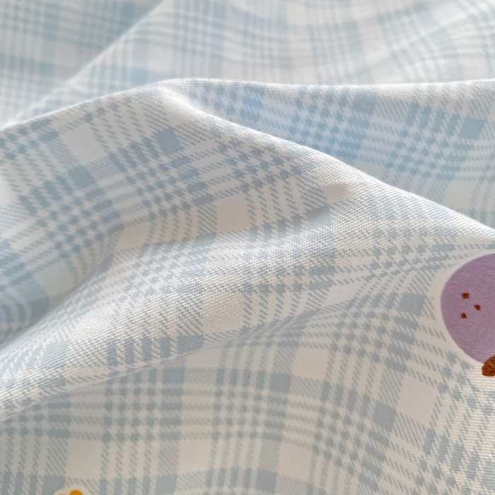 91家纺网 家纺一手货源 找家纺 卡普 2025新款爆款加厚卡通小清新全棉纯棉学生宿舍三件套床笠隔天可拿小橘柑