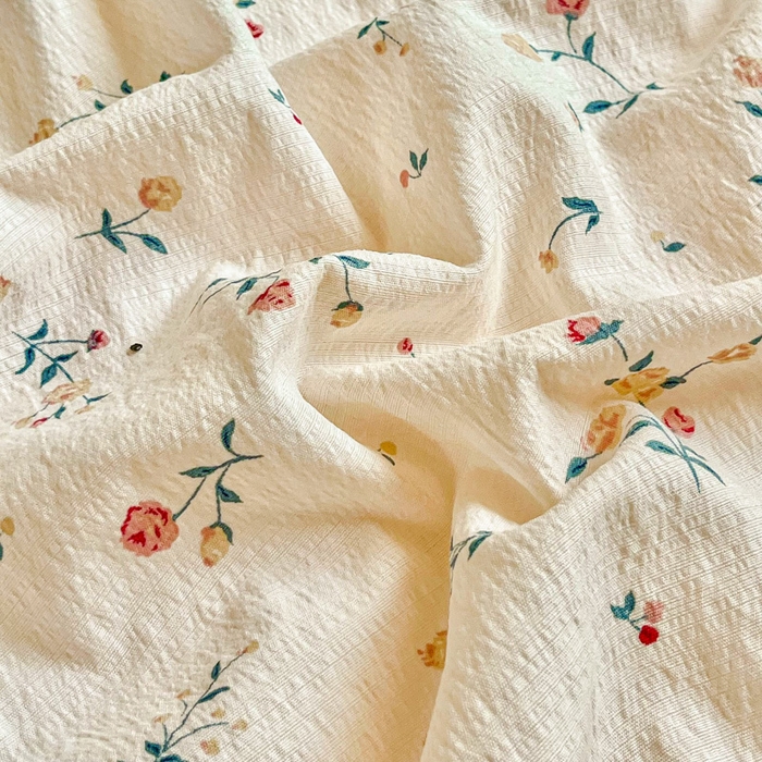 91家纺网 家纺一手货源 找家纺 （总）优米家纺 2025新款ins小清新双层纱印花床单