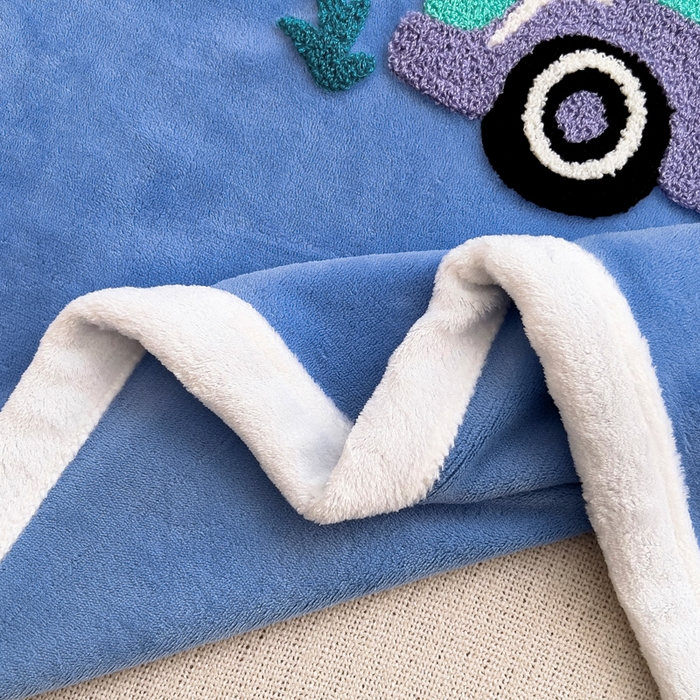 91家纺网 家纺一手货源 找家纺 （总）梵赫 2025新款牛奶绒毛巾绣儿童幼儿园被套被芯组合