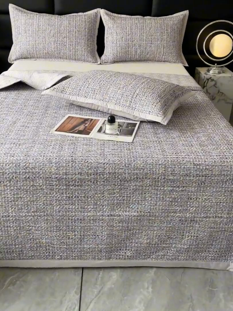 91家纺网 家纺一手货源 找家纺 大渔生活 2025新款磨毛夹棉床盖 子衿格