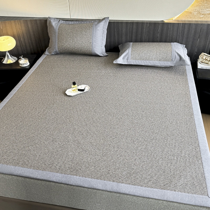 91家纺网 家纺一手货源 找家纺 阿牛席业 2025新款舒爽藤席系列-E-PE藤席 PE霸王藤-灰色