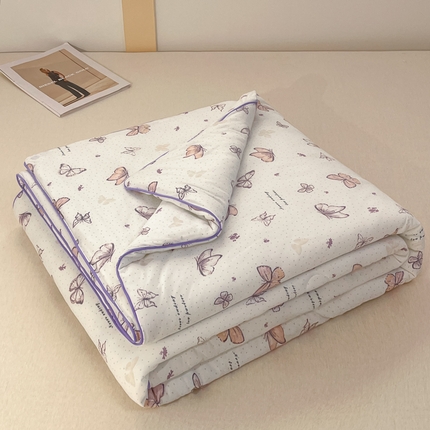 91家纺网 家纺一手货源 找家纺 （总）龙图家纺 2025新款A类母婴针织棉夏被印花卡通婴幼夏凉被空调被