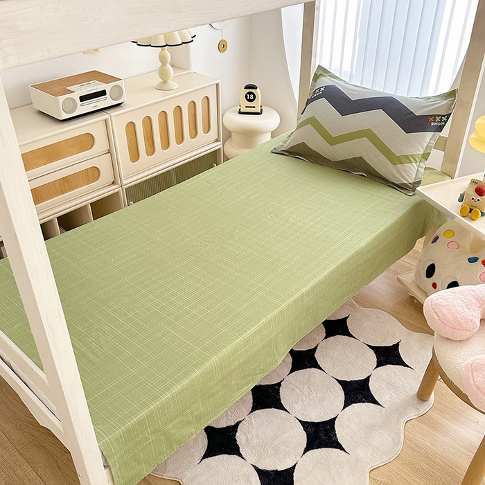 91家纺网 家纺一手货源 找家纺 卡普二店 2024新款爆款加厚卡通小清新全棉纯棉学生宿舍三件套床笠隔天可拿 欧利