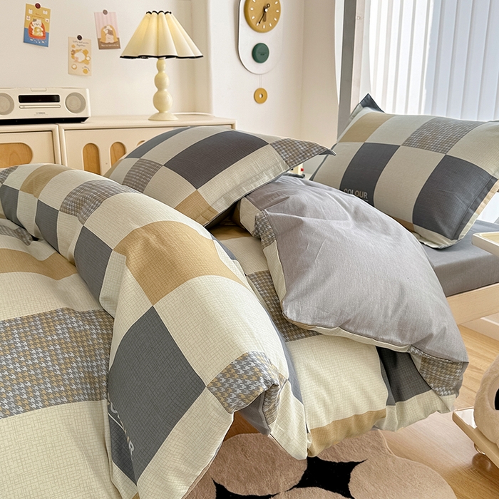 91家纺网 家纺一手货源 找家纺 卡普 2025新款爆款加厚卡通小清新全棉纯棉学生宿舍三件套床笠隔天可拿雅格