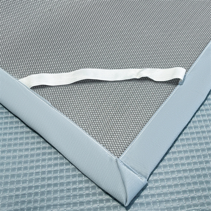 91家纺网 家纺一手货源 找家纺 喜居 2025新款中分子小奶汪刺绣凉席PE凉席 小奶汪-蓝