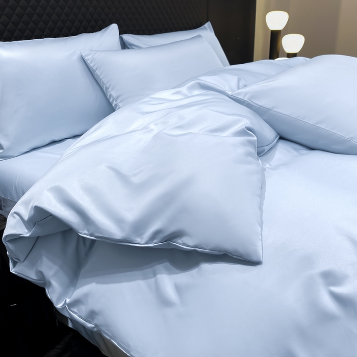 91家纺网 家纺一手货源 找家纺 爱彼家纺 2025夏季新款洛可可冰丝四件套（风格1） 洛可可-碧湖兰