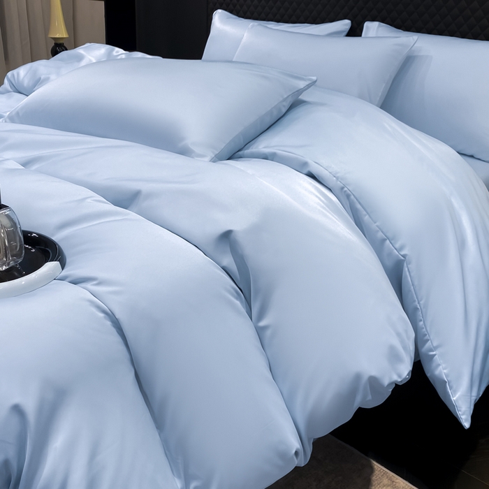 91家纺网 家纺一手货源 找家纺 爱彼家纺 2025夏季新款洛可可冰丝四件套（风格1） 洛可可-碧湖兰