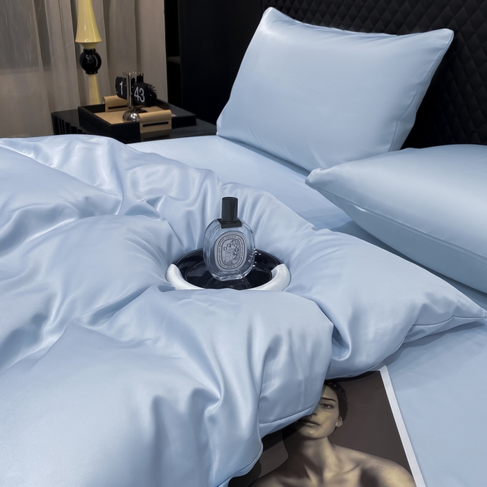 91家纺网 家纺一手货源 找家纺 爱彼家纺 2025夏季新款洛可可冰丝四件套（风格1） 洛可可-碧湖兰