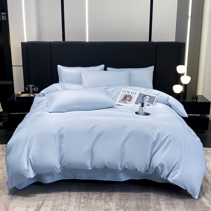 91家纺网 家纺一手货源 找家纺 爱彼家纺 2025夏季新款洛可可冰丝四件套（风格1） 洛可可-碧湖兰