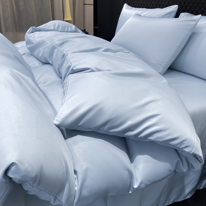 91家纺网 家纺一手货源 找家纺 爱彼家纺 2025夏季新款洛可可冰丝四件套（风格1） 洛可可-碧湖兰