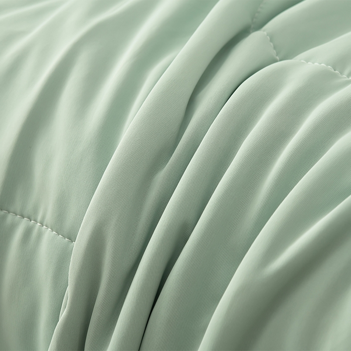 91家纺网 家纺一手货源 找家纺 预言家纺 2025新款A类锦纶凉感夏凉被被子被芯空调被 即刻凉感-绿色