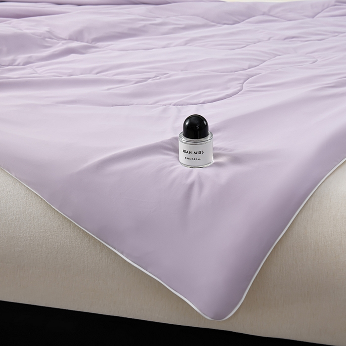 91家纺网 家纺一手货源 找家纺 预言家纺 2025新款A类锦纶凉感夏凉被被子被芯空调被 即刻凉感-浅紫