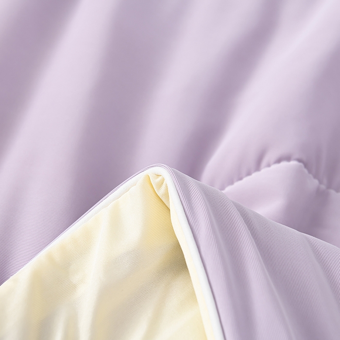 91家纺网 家纺一手货源 找家纺 预言家纺 2025新款A类锦纶凉感夏凉被被子被芯空调被 即刻凉感-浅紫