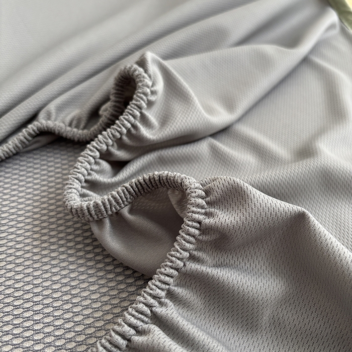 91家纺网 家纺一手货源 找家纺 绒艺席业 2025新款赫本风印花凉席席子系列床笠款 苑叶