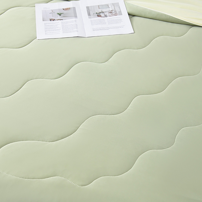 91家纺网 家纺一手货源 找家纺 预言家纺 2025新款A类锦纶凉感夏凉被被子被芯空调被 即刻凉感-抹绿