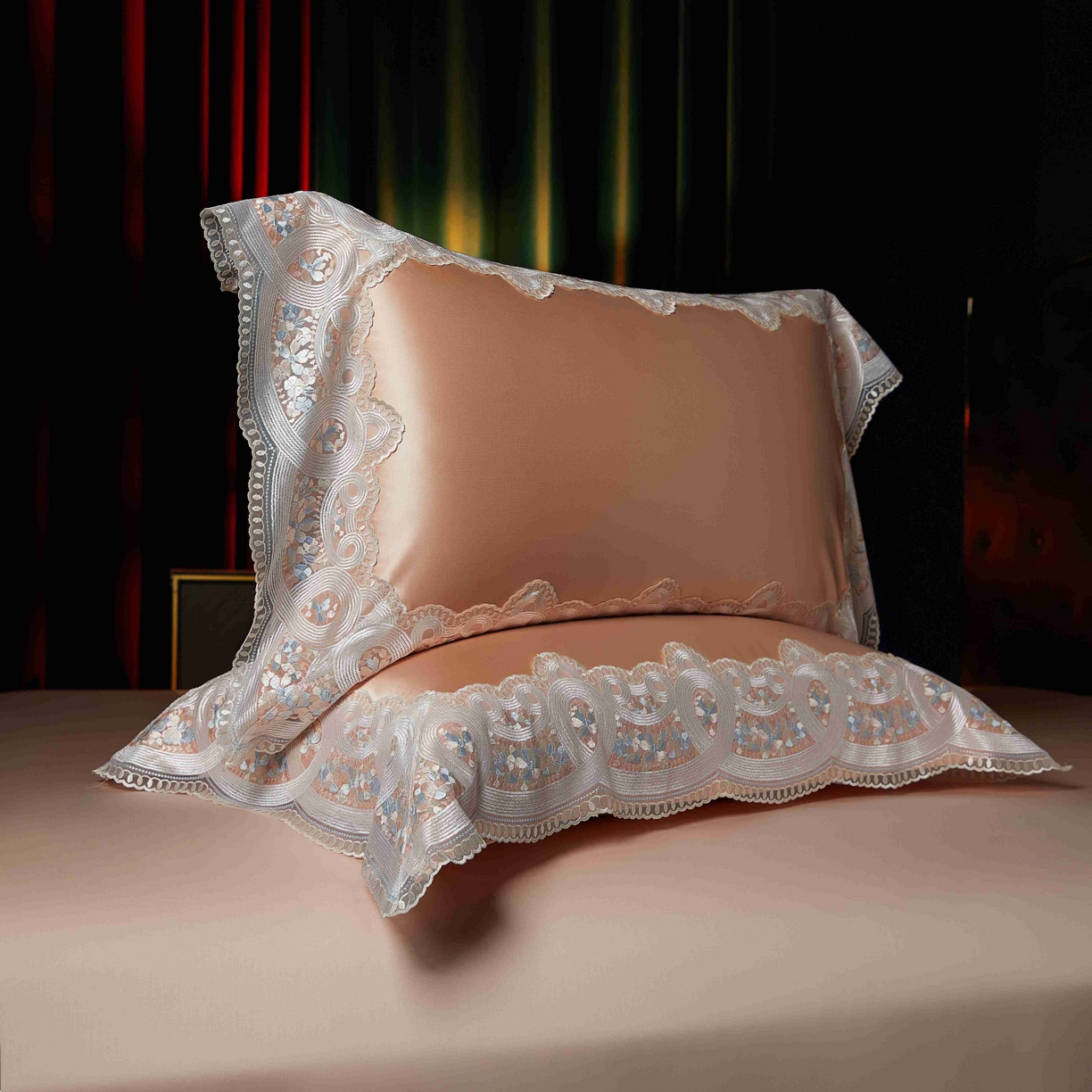 91家纺网 家纺一手货源 找家纺 缔缦 2025新款高端居家轻奢系列AB版真丝棉长绒棉柔情馨语 玉四件套