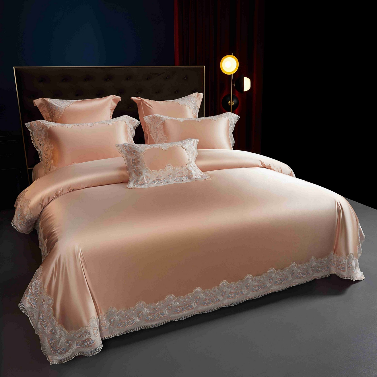 91家纺网 家纺一手货源 找家纺 缔缦 2025新款高端居家轻奢系列AB版真丝棉长绒棉柔情馨语 玉四件套