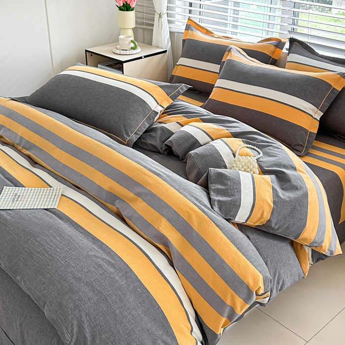 91家纺网 家纺一手货源 找家纺 （总）侯先生家纺 2025新款全棉色织四件套纯棉被套床单四季款格子三件套