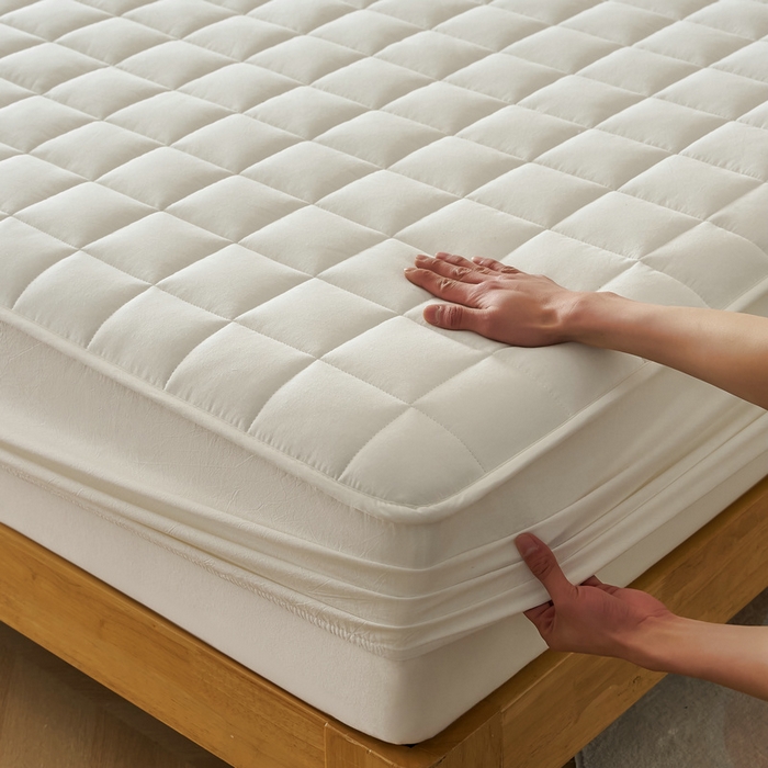 91家纺网 家纺一手货源 找家纺 （总）锦丝钰床垫 2025春夏新款全棉色织水洗棉床笠