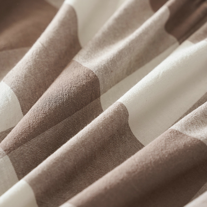 91家纺网 家纺一手货源 找家纺 锦丝钰床垫 2025春夏新款全棉色织水洗棉床笠 灰中格