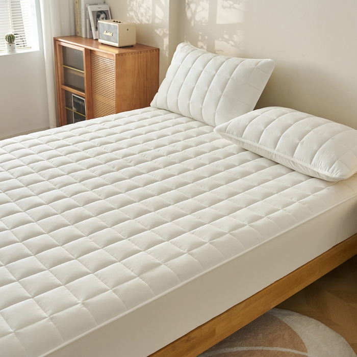 91家纺网 家纺一手货源 找家纺 （总）锦丝钰床垫 2025春夏新款全棉色织水洗棉床笠