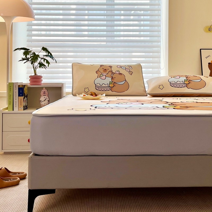 91家纺网 家纺一手货源 找家纺 （总）蘭菲家纺 2025新款凉感丝卡皮巴拉凉席