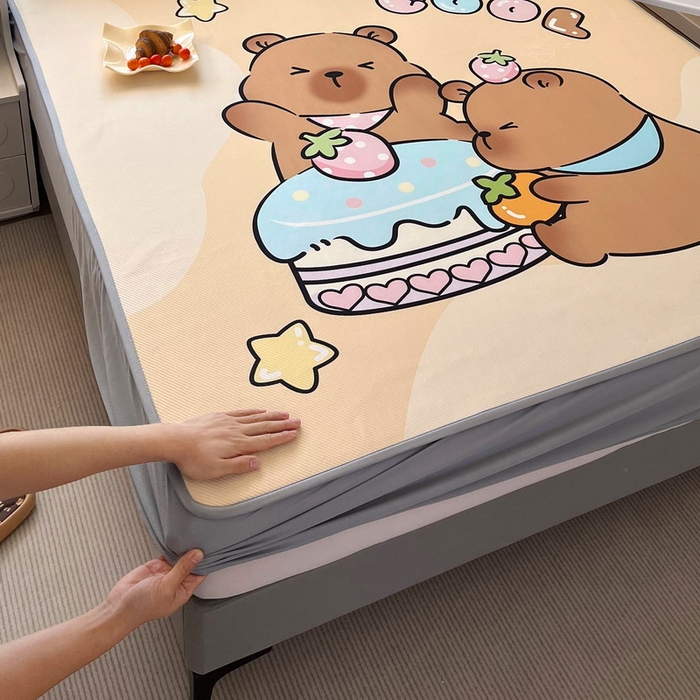 91家纺网 家纺一手货源 找家纺 （总）蘭菲家纺 2025新款凉感丝卡皮巴拉凉席