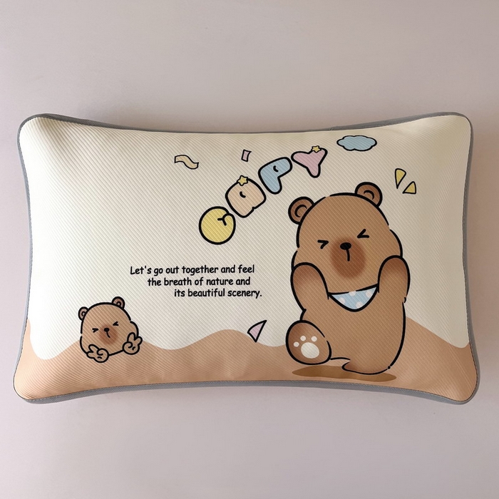 91家纺网 家纺一手货源 找家纺 蘭菲家纺 2025新款凉感丝卡皮巴拉凉席 熊巴拉