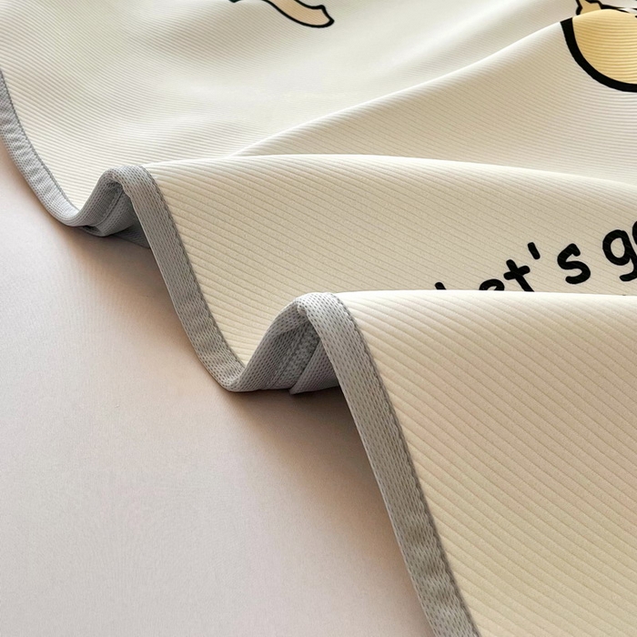 91家纺网 家纺一手货源 找家纺 蘭菲家纺 2025新款凉感丝卡皮巴拉凉席 熊巴拉