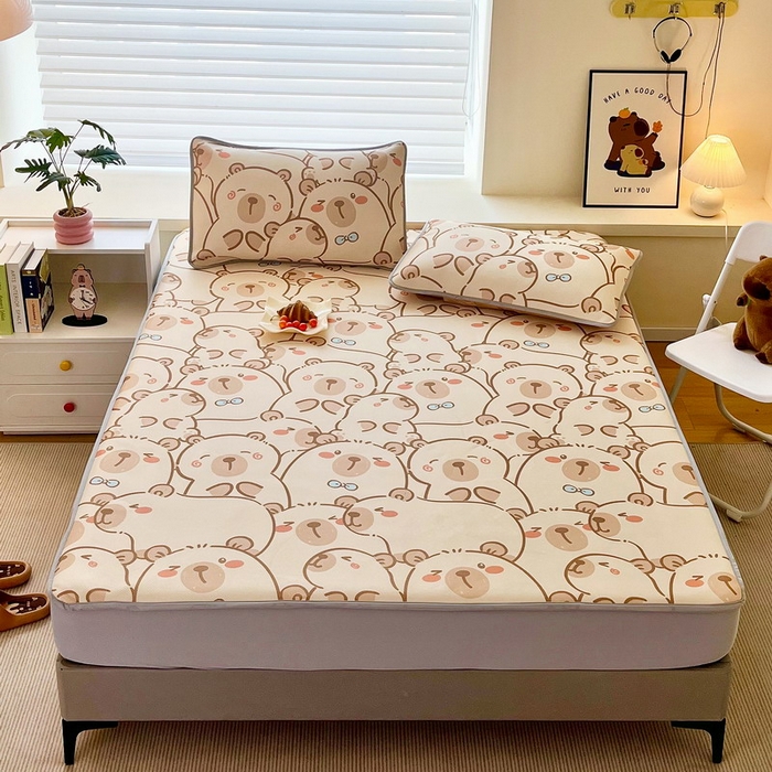 91家纺网 家纺一手货源 找家纺 （总）蘭菲家纺 2025新款凉感丝卡皮巴拉凉席