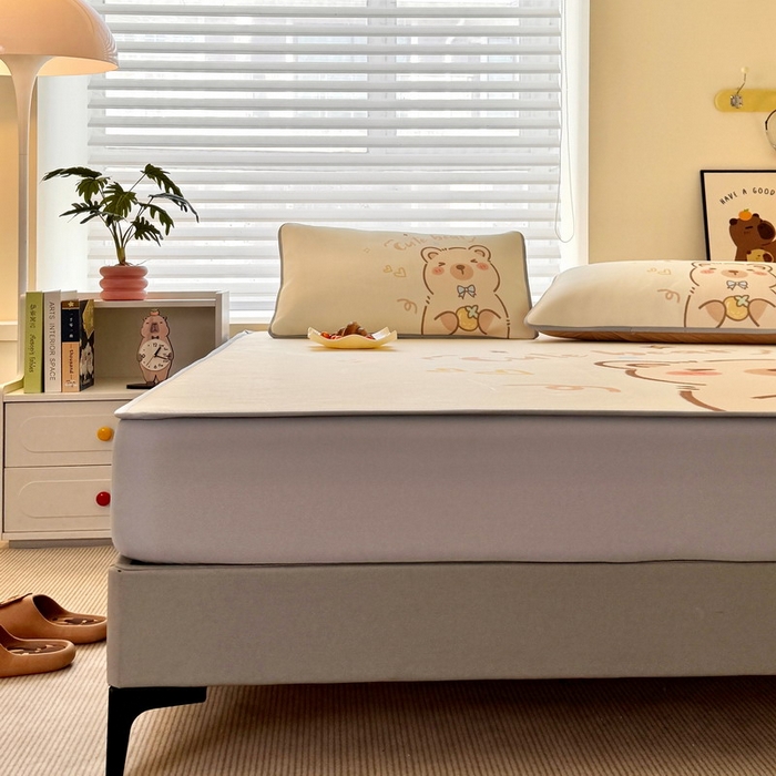 91家纺网 家纺一手货源 找家纺 蘭菲家纺 2025新款凉感丝卡皮巴拉凉席 大美豚