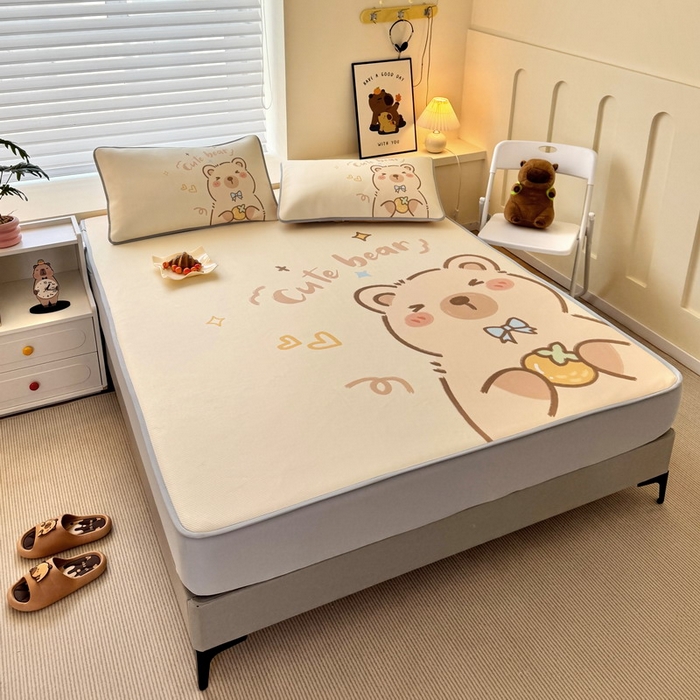 91家纺网 家纺一手货源 找家纺 蘭菲家纺 2025新款凉感丝卡皮巴拉凉席 大美豚