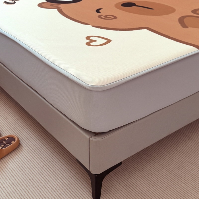 91家纺网 家纺一手货源 找家纺 蘭菲家纺 2025新款凉感丝卡皮巴拉凉席 皮小蛋