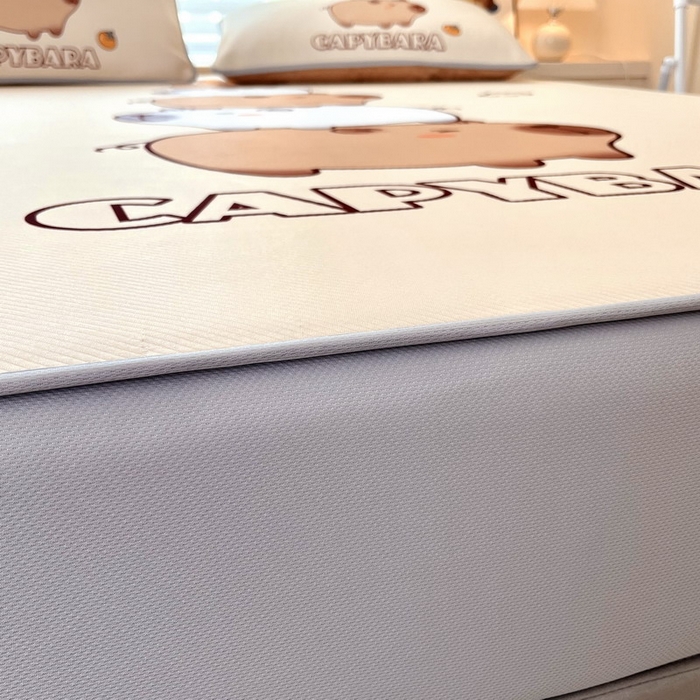 91家纺网 家纺一手货源 找家纺 蘭菲家纺 2025新款凉感丝卡皮巴拉凉席 沉浸式