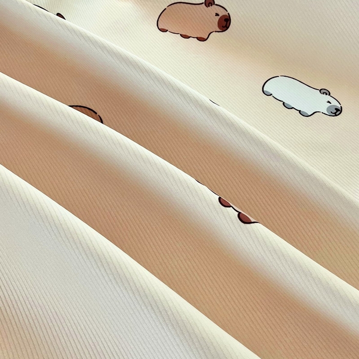 91家纺网 家纺一手货源 找家纺 蘭菲家纺 2025新款凉感丝卡皮巴拉凉席 小奶豚