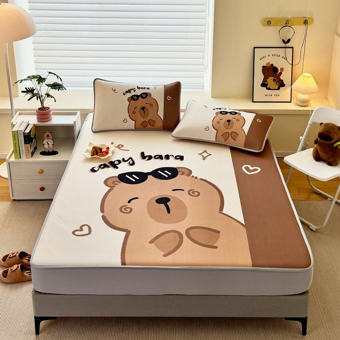 蘭菲家纺 2025新款凉感丝卡皮巴拉凉席 皮小蛋