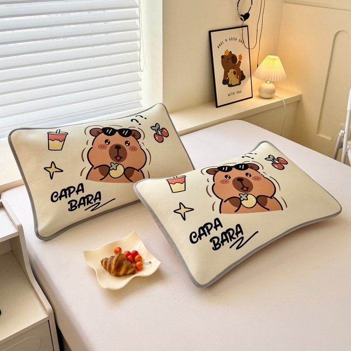 91家纺网 家纺一手货源 找家纺 蘭菲家纺 2025新款凉感丝卡皮巴拉凉席 拉不动