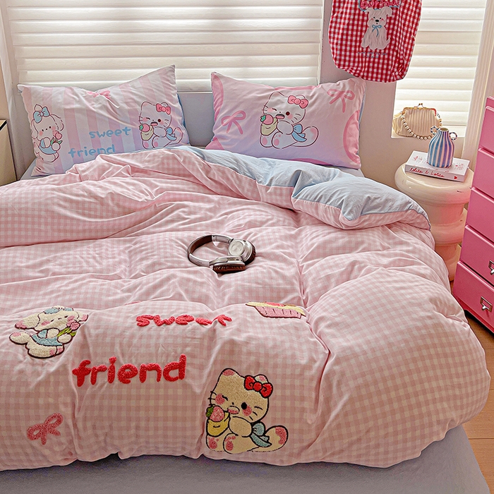 海岛哥哥 2025新款大版毛巾绣四件套 蛋糕派对