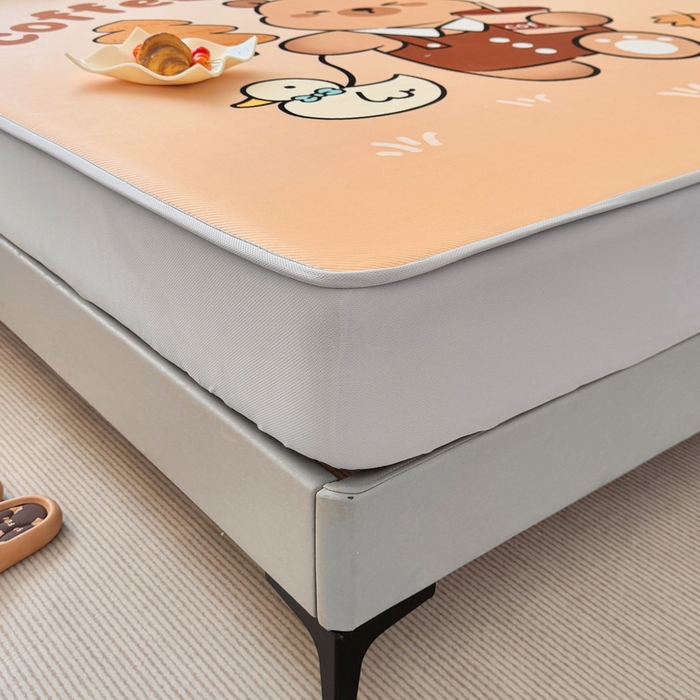 91家纺网 家纺一手货源 找家纺 蘭菲家纺 2025新款凉感丝卡皮巴拉凉席 拉小鸭