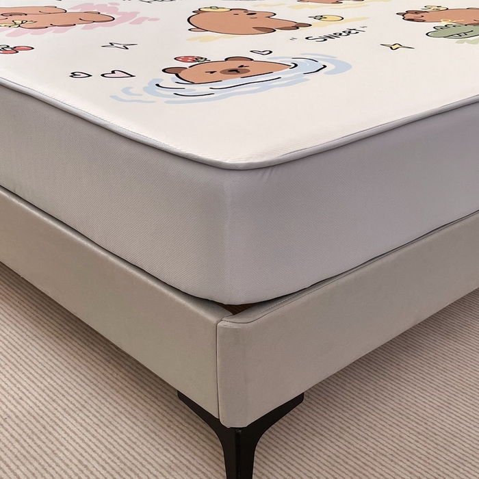 91家纺网 家纺一手货源 找家纺 蘭菲家纺 2025新款凉感丝卡皮巴拉凉席 豚世界