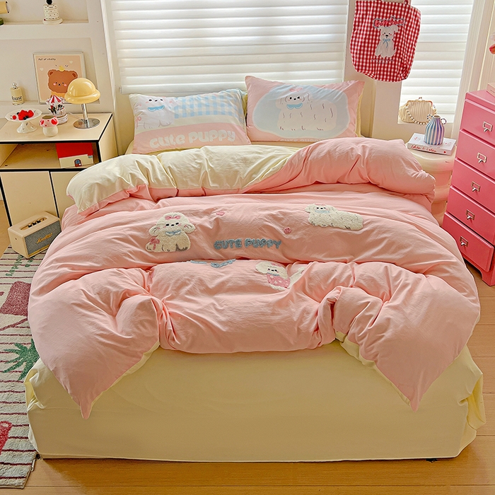 91家纺网 家纺一手货源 找家纺 海岛哥哥 2025新款大版毛巾绣四件套 马尔济斯