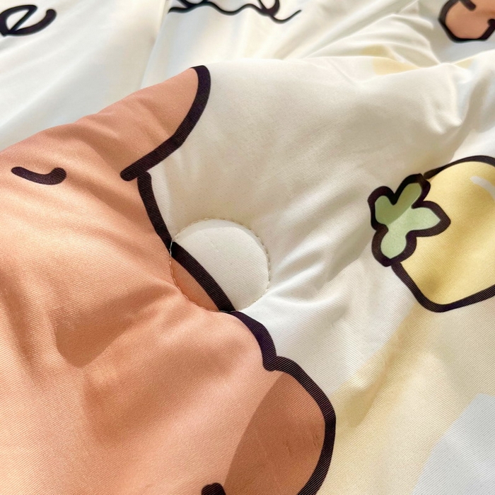 91家纺网 家纺一手货源 找家纺 蘭菲家纺 2025新款凉感丝卡皮巴拉夏被 豚世界