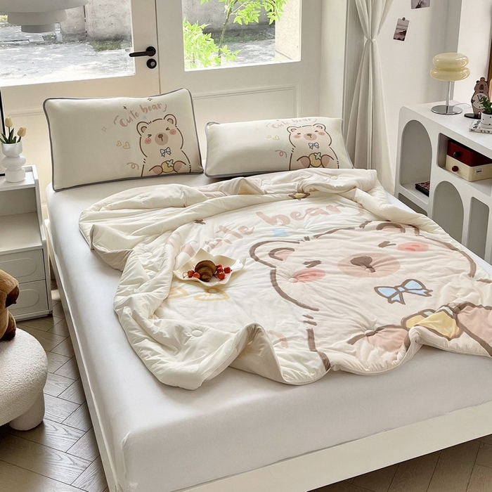 91家纺网 家纺一手货源 找家纺 蘭菲家纺 2025新款凉感丝卡皮巴拉夏被 大美豚